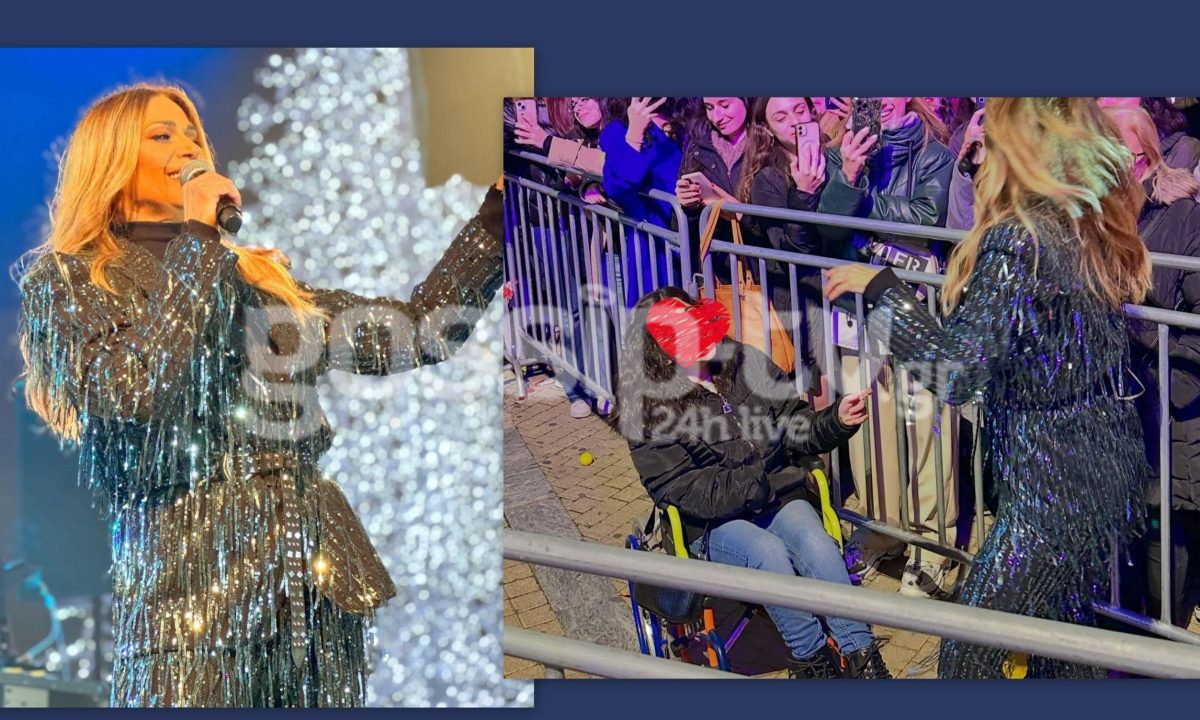 Η Κοκκίνου άναψε το δέντρο στο Περιστέρι - Η συγκινητική στιγμή με ένα κορίτσι σε αναπηρικό αμαξίδιο