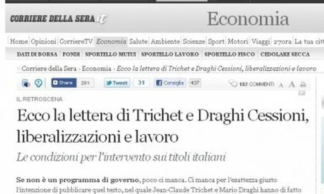 Αποκάλυψη: Η ΕΚΤ ζήτησε ανταλλάγματα από την Ιταλία