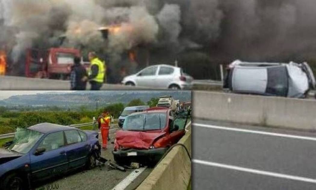Καραμπόλα με δεκάδες αυτοκίνητα στην Εγνατία Οδό