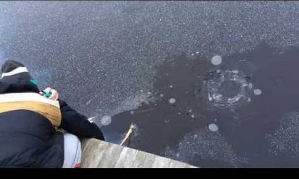 Τι θα συμβεί αν ρίξεις ένα πυροτέχνημα σε μια παγωμένη λίμνη (video)