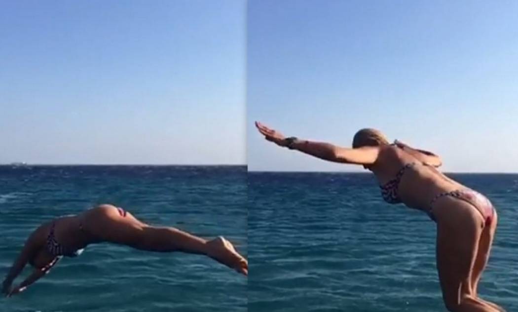 Φαίη Σκορδά: Η θεαματική βουτιά της που έκοψε την ανάσα