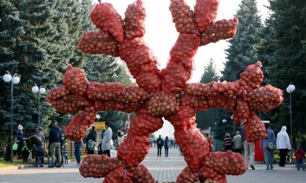 Μια νιφάδα χιονιού από πατάτες με πολιτικό μήνυμα