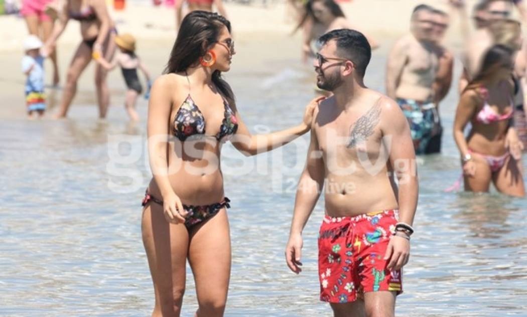 Έλενα Τσαγκρινού-Βασίλης Κουμεντάκος: Τρυφερές στιγμές στο νησί των Ανέμων! (φωτό)