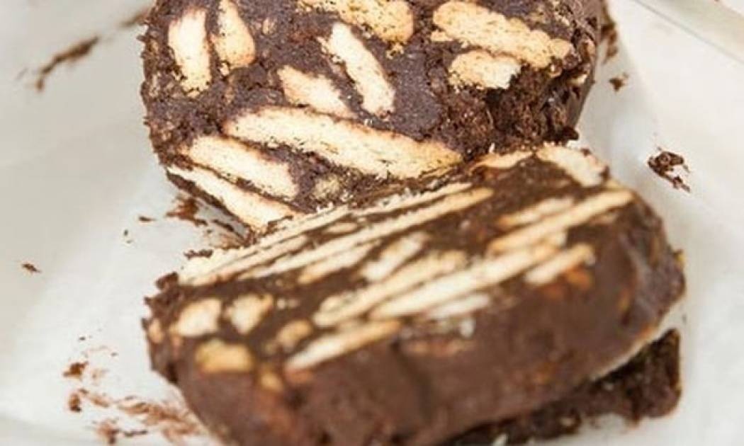 Χριστουγεννιάτικος κορμός (μωσαϊκό) χωρίς μίξερ και σε χρόνο dt