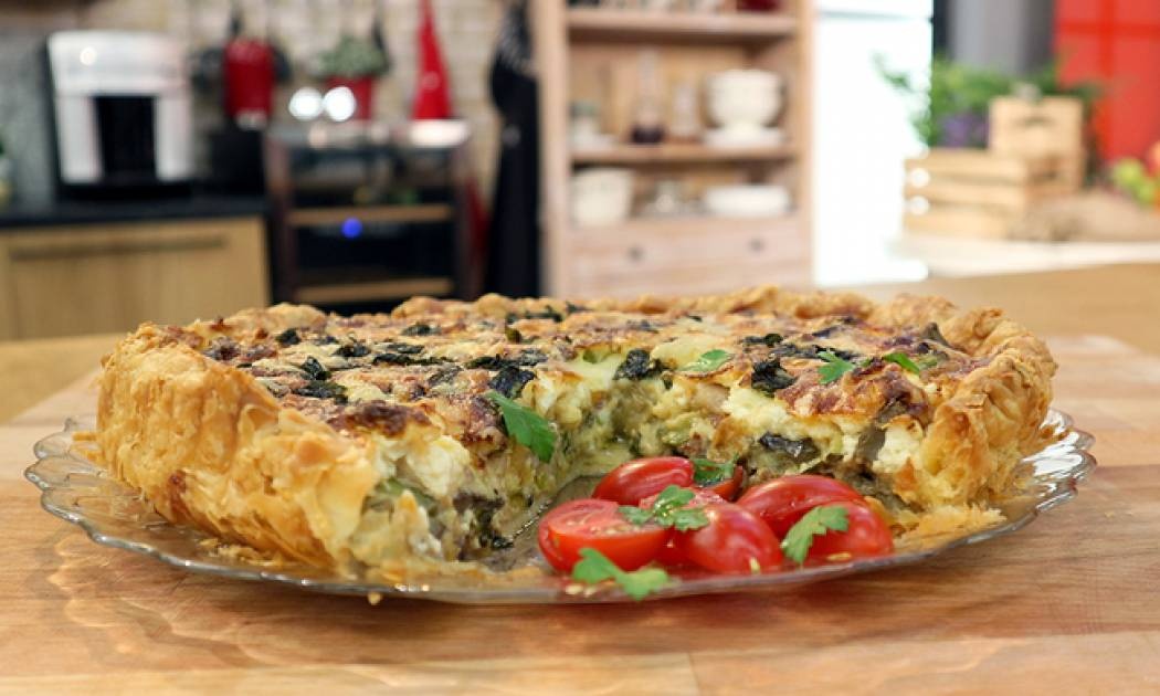 Τάρτα με λαχανικά και 2 τυριά