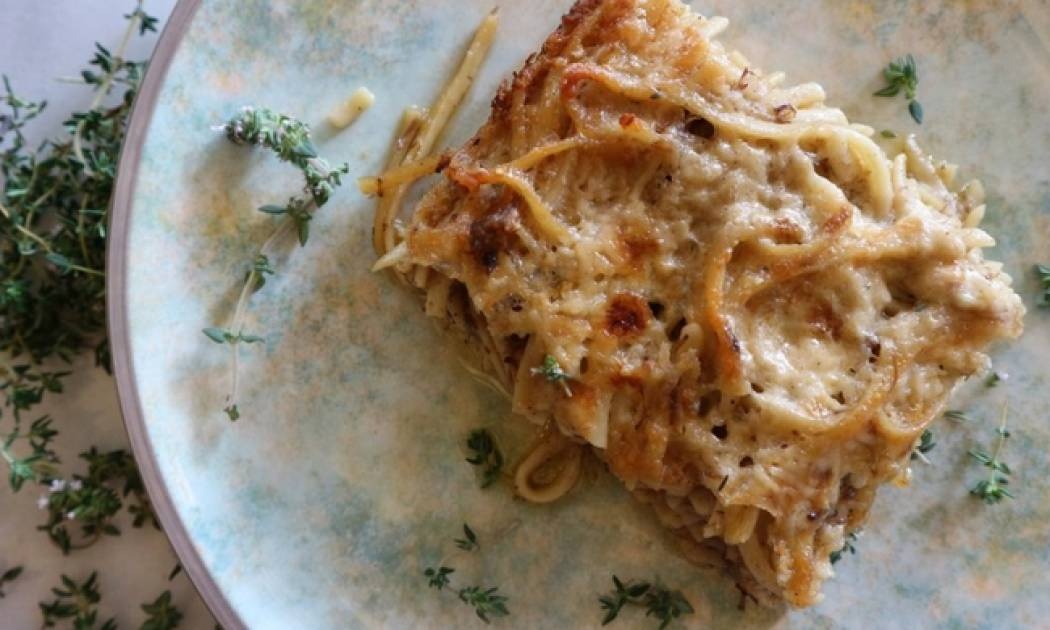 Σουφλέ με λιγκουίνι και αρνί