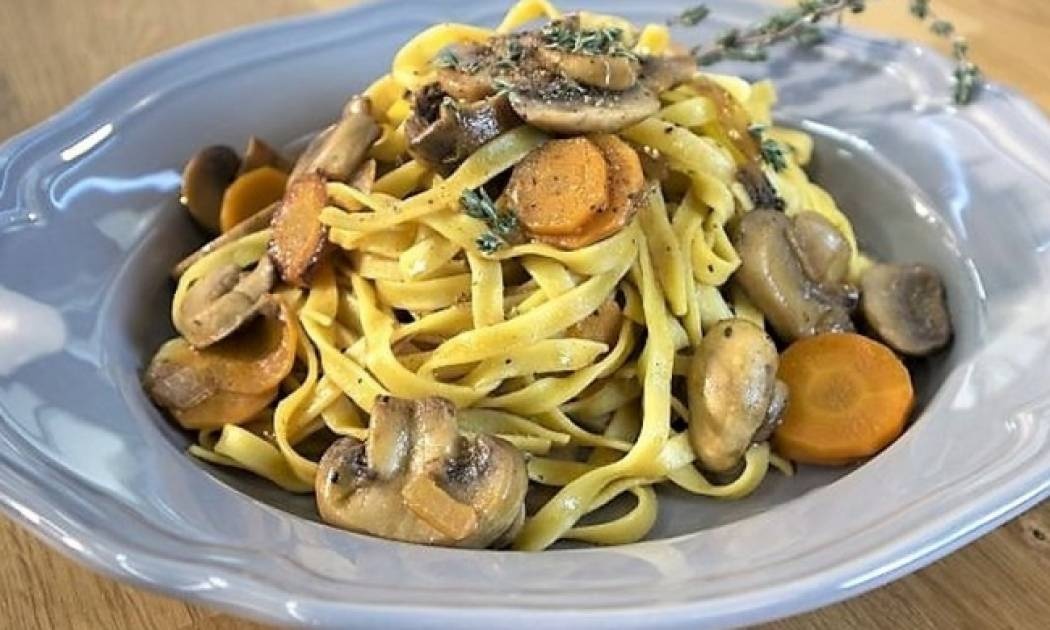 Ταλιατέλες με μανιτάρια Bourguignon