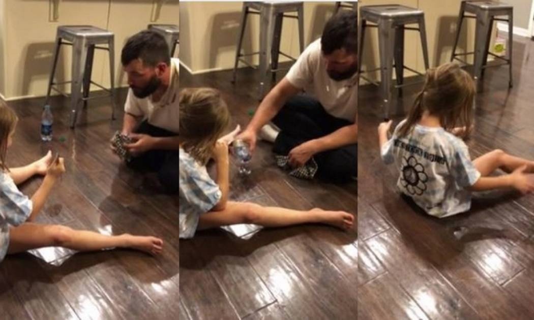 Απίστευτη φάρσα! Δείτε τι κάνει ο μπαμπάς στην κόρη του (vid)