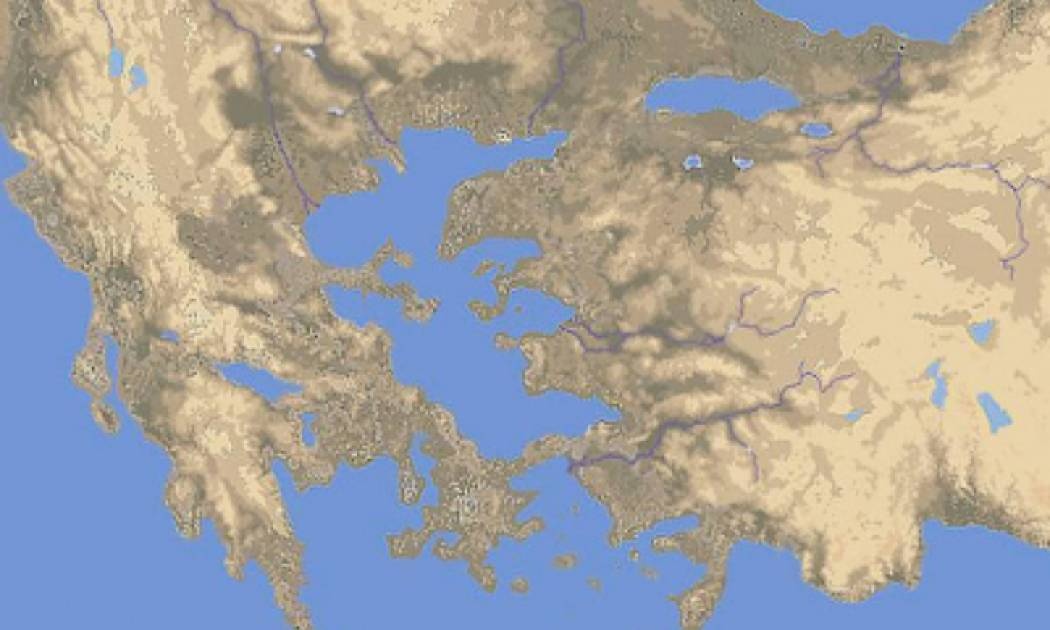 Η Αιγηίδα πριν βυθιστεί στο Αιγαίο Πέλαγος.