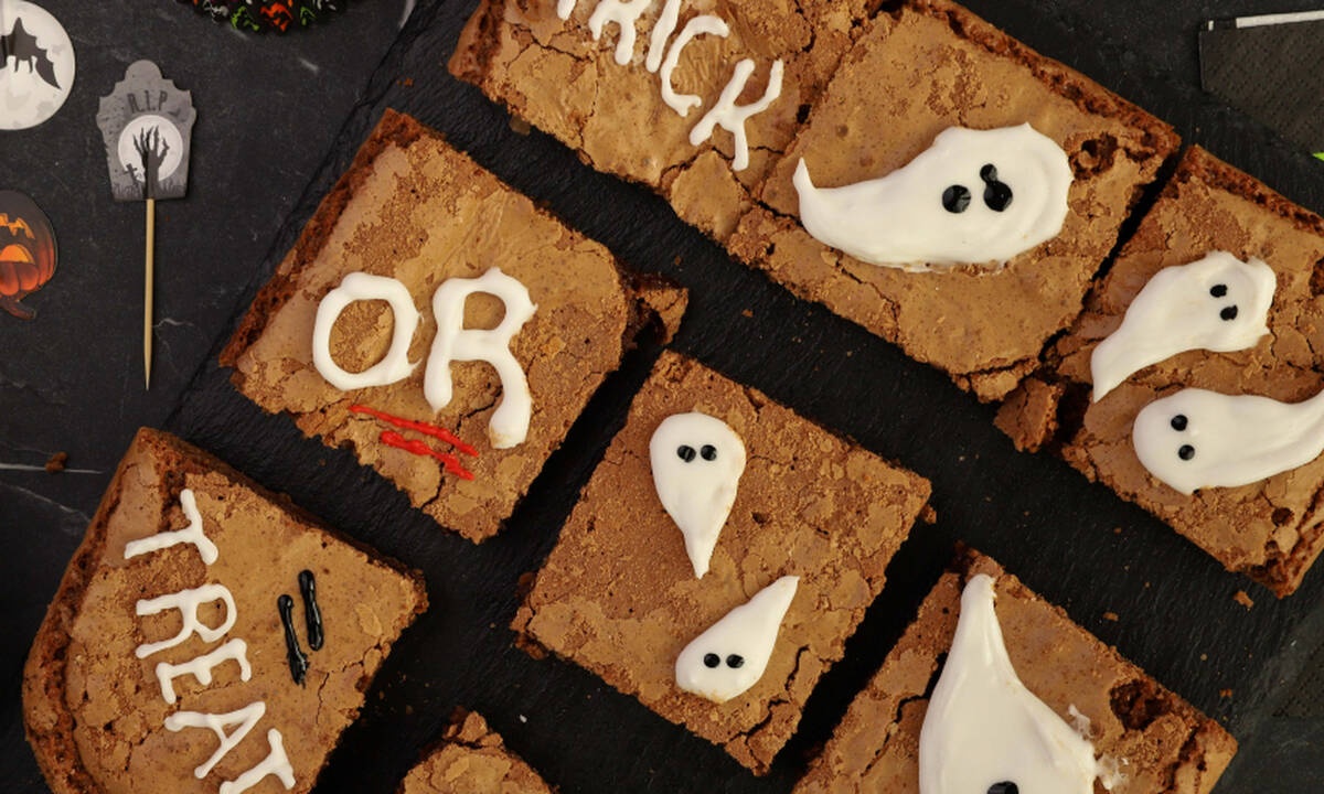 Halloween brownies με φυστικοβούτυρο από τον Γιώργο Τσούλη 
