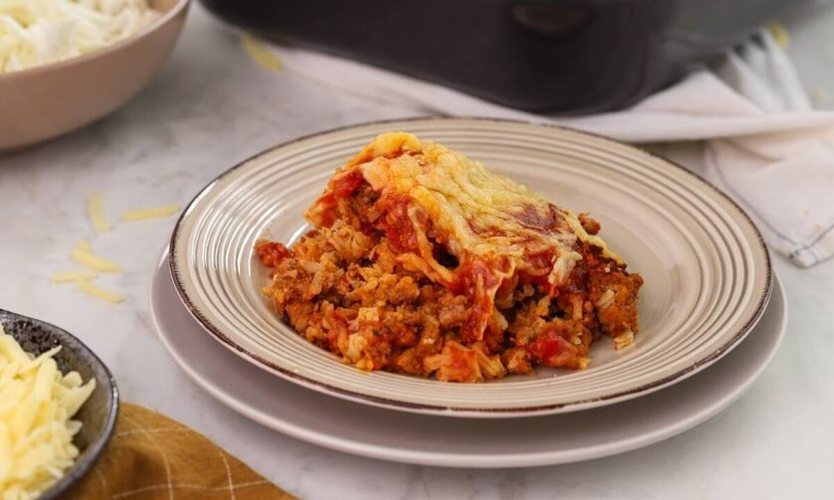 Λαχανόρυζο με κιμά στο φούρνο από τον Γιώργο Τσούλη 