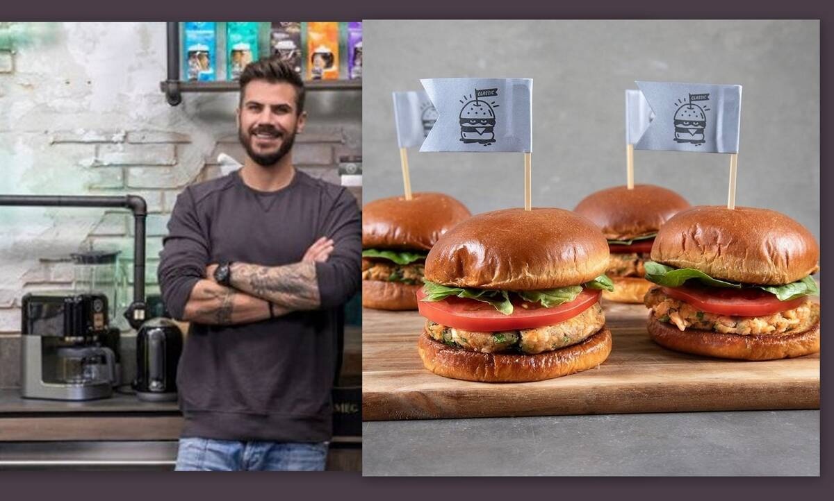 Ο Πετρετζίκης προτείνει ένα διαφορετικό burger σολομού