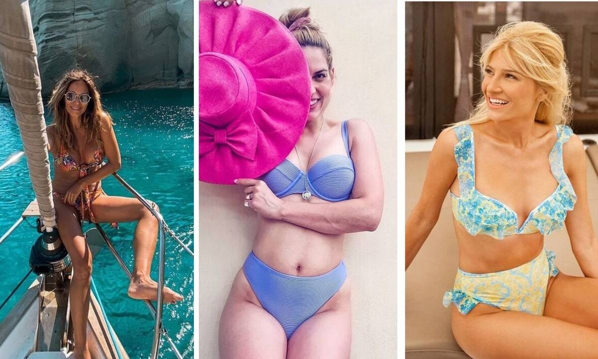 Ποιες μαμάδες της showbiz επέλεξαν μπικίνι για τις βουτιές τους;