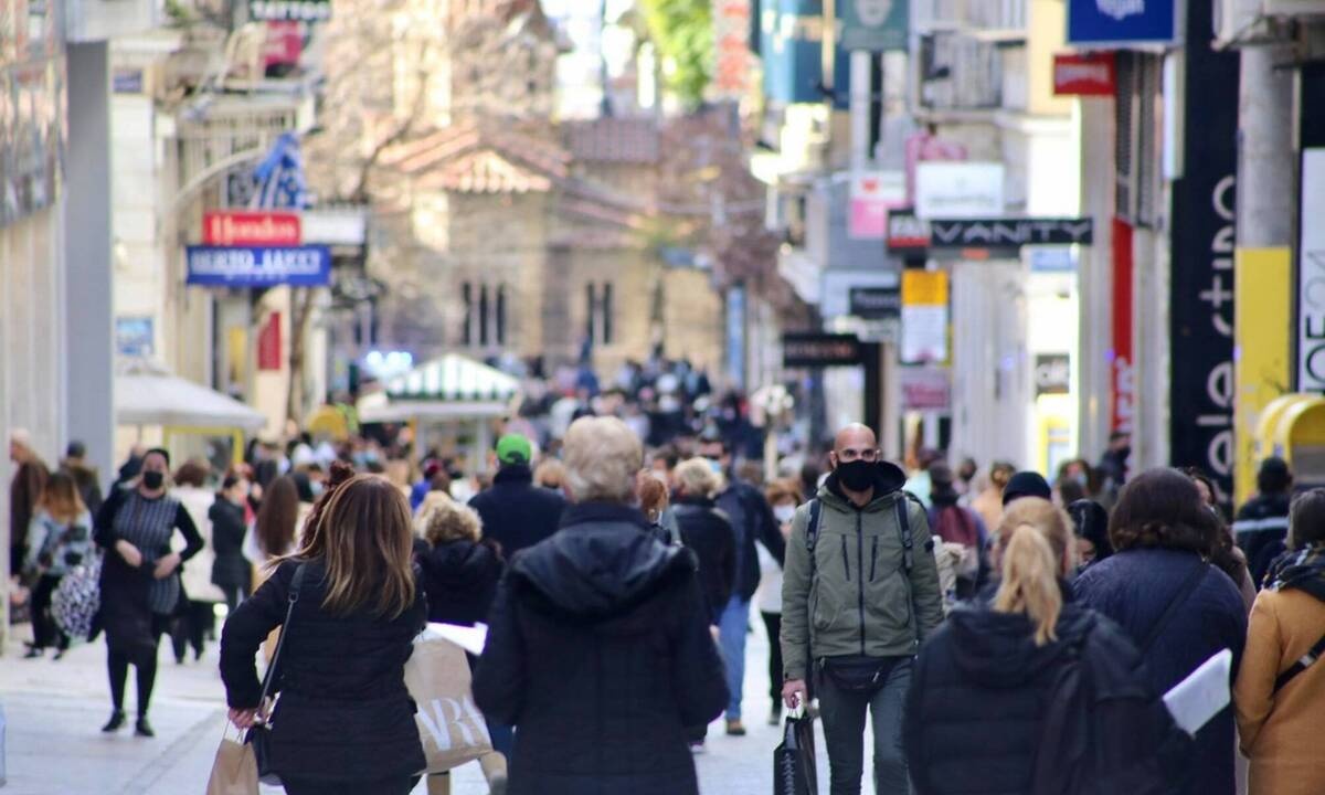Ποιο lockdown; «Βούλιαξε» η Ερμού την ώρα των ανακοινώσεων (pics)