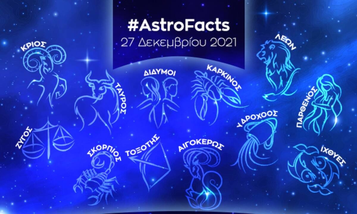 Η φράση - κλειδί του ζωδίου σου για σήμερα, 27/12/2021