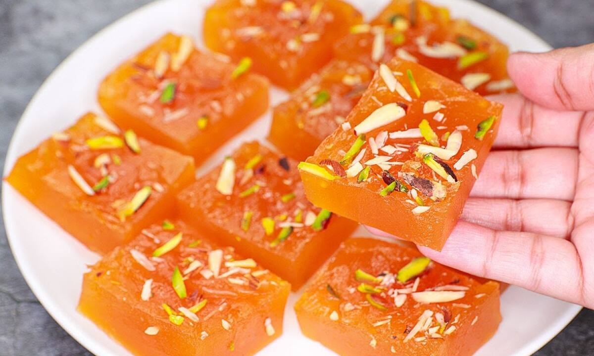 Γρήγορος χαλβάς χωρίς σιμιγδάλι με πορτοκάλι (vid)