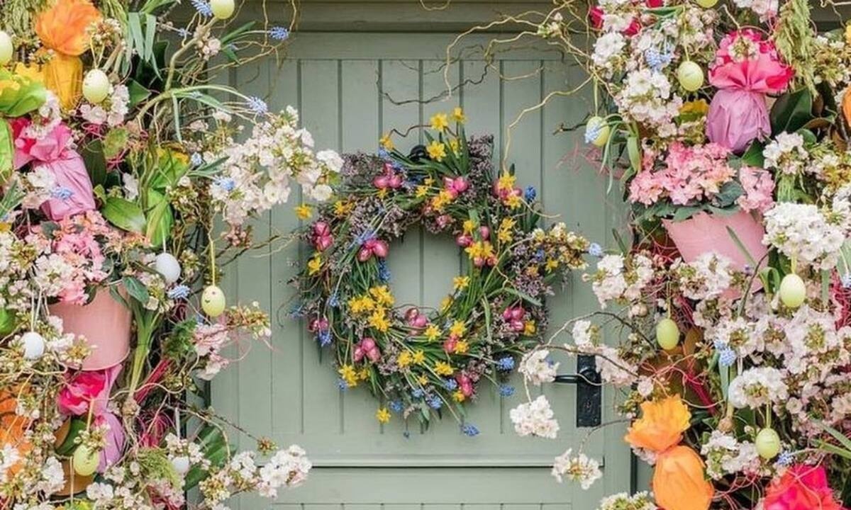 Πασχαλινή διακόσμηση πόρτας: Ιδέες για όμορφα και πρωτότυπα στεφάνια