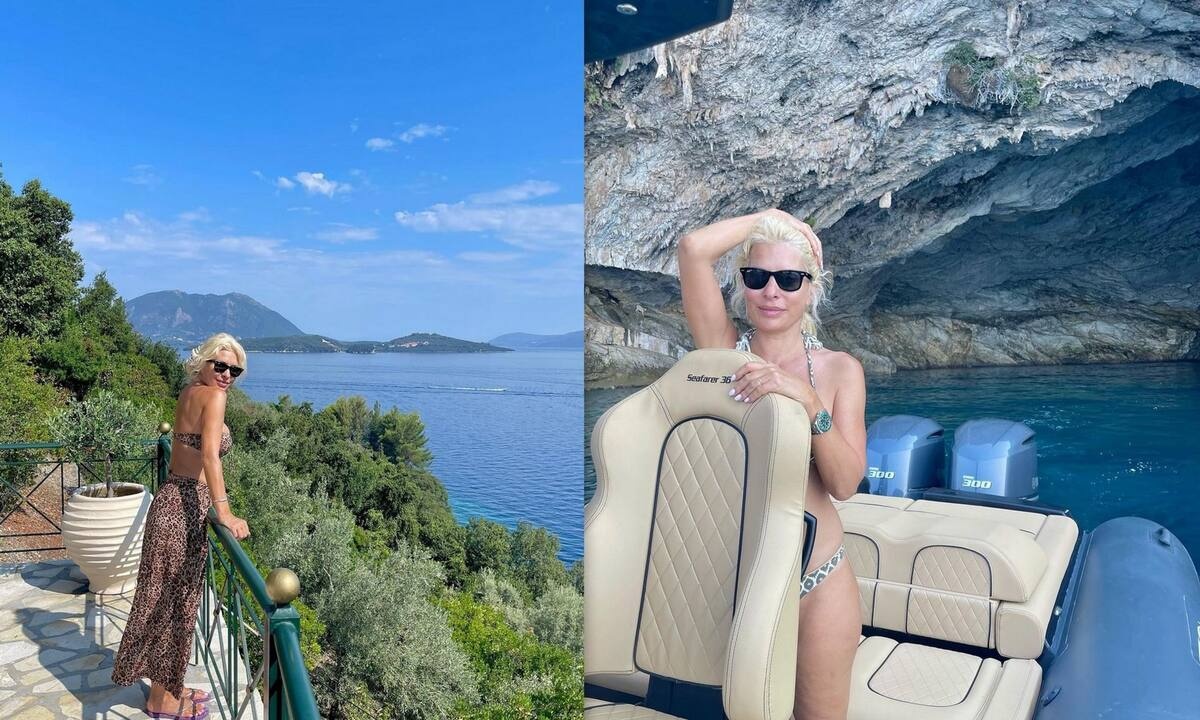 Ελένη Μενεγάκη: Οι σκαφάτες διακοπές της στα ελληνικά νησιά - Δείτε το φωτογραφικό άλμπουμ