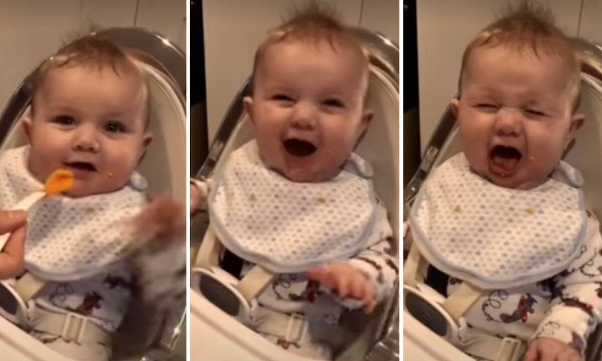 Μωρό δοκιμάζει γλυκοπατάτα - Ξεκαρδιστική η αντίδρασή του