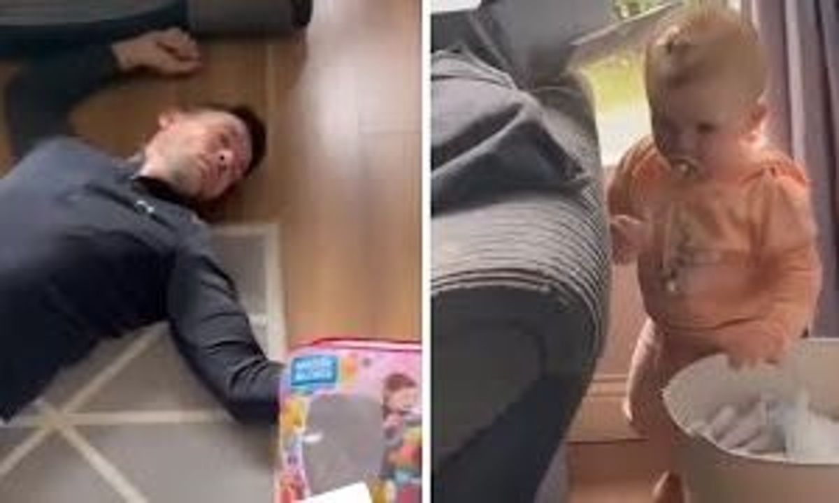 Έπρεπε να προσέχει το μωρό... και ο μπαμπάς κοιμήθηκε