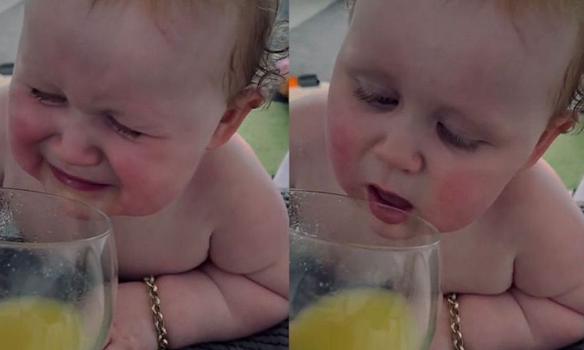 Απολαυστικό βίντεο: Αυτό το μωρό τρελαίνεται για χυμό ανανά