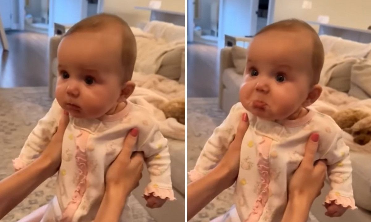 Μπέμπα κάνει την πιο χαριτωμένη λυπημένη γκριμάτσα