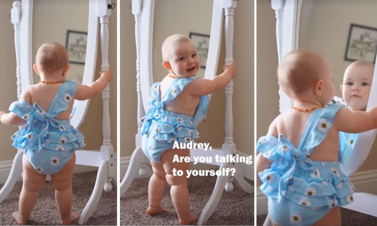 Ξεκαρδιστικό βίντεο: Μπέμπα μιλάει στον καθρέφτη