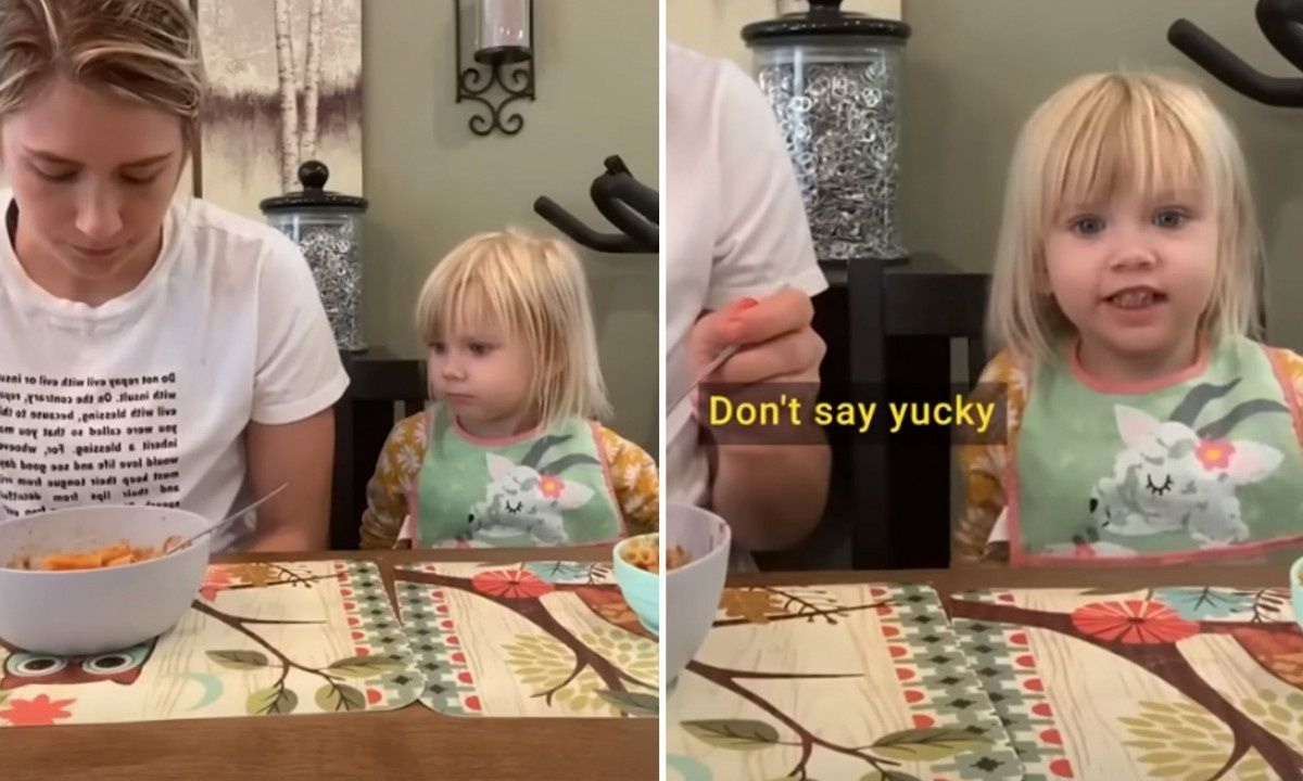 Νήπιο πείθει τη μαμά του να φάει όλο της το φαγητό (vid)