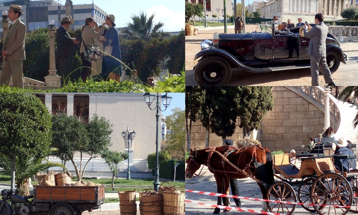Γέμισε η Αθήνα με άμαξες και άλογα - Όλα όσα έγιναν στα γυρίσματα της σειράς Η μεγάλη χίμαιρα