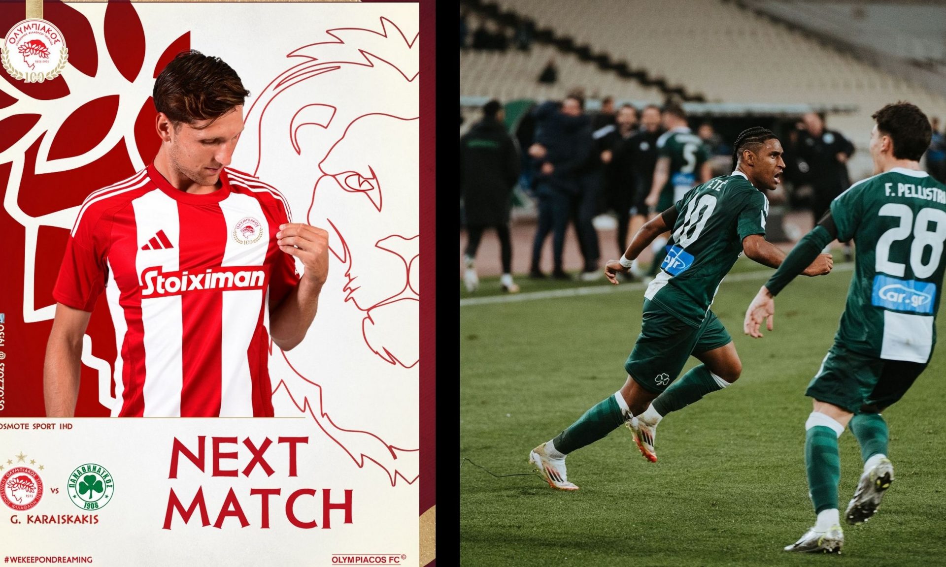 Ο προημιτελικός του Κυπέλλου Ολυμπιακός-Παναθηναϊκός με αμέτρητες αγορές από το Πάμε Στοίχημα