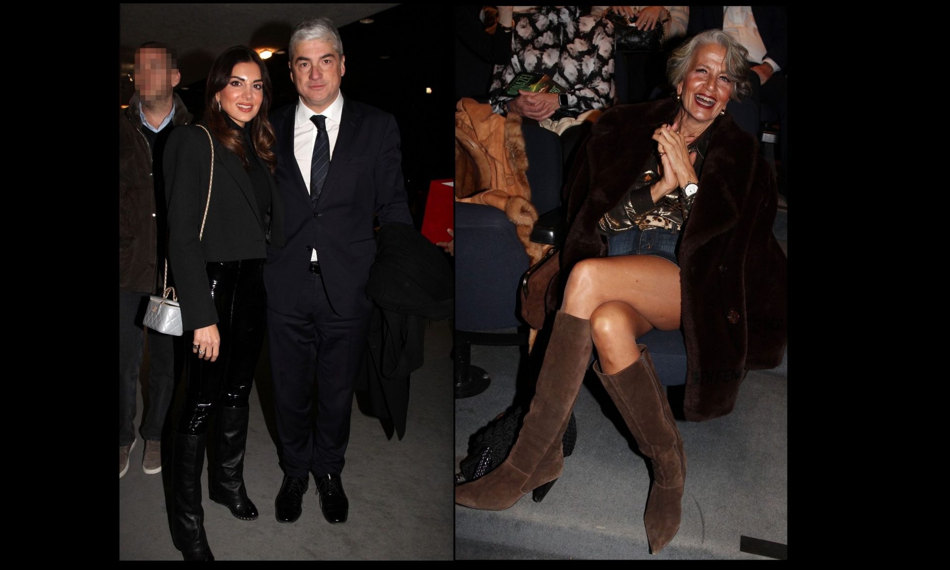 Το σικ total black σύνολο της Σταματίνας και η Λουκία Παπαδάκη με μίνι φούστα