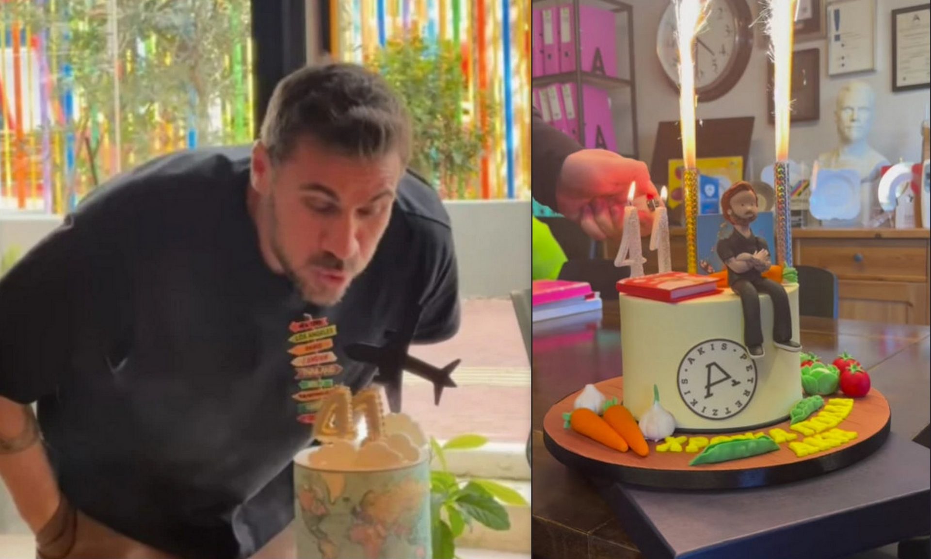 Άκης Πετρετζίκης: Οι εκπλήξεις, οι δύο τούρτες για τα γενέθλιά του & τα φαγητά για τα παιδιά
