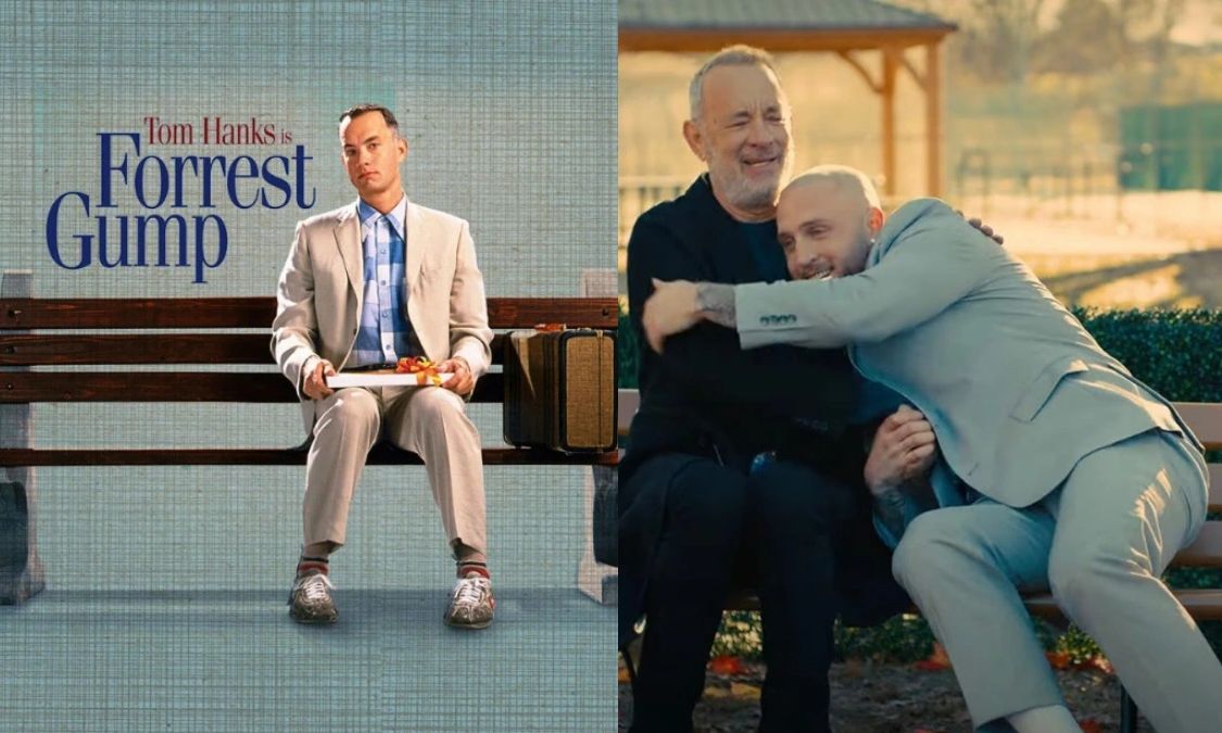 Ο Τομ Χανκς και ο γιος του Τσετ Χανκς σε έναν απρόσμενο φόρο τιμής στον Φόρεστ Γκαμπ