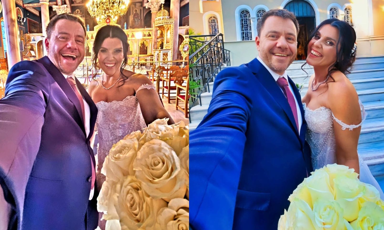 Ευτύχης Μπλέτσας: Παντρεύτηκε με θρησκευτικό γάμο την Ηλέκτρα Αστέρη–Οι πρώτες φωτογραφίες