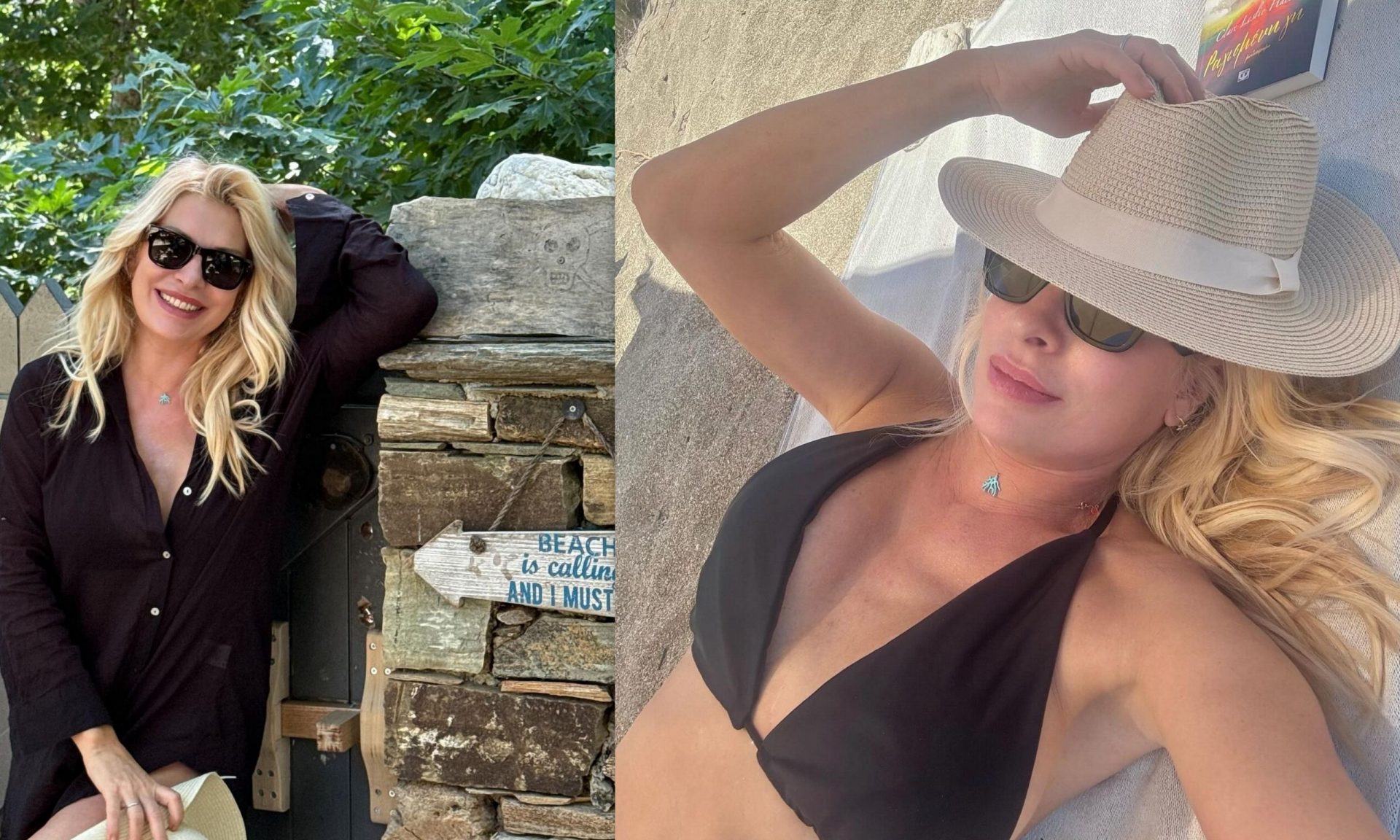 Μενεγάκη: Ποζάρει στο φακό του Άγγελου Λάτσιου- Καρέ καρέ οι βουτιές της στα Άχλα με μαύρο μπικίνι