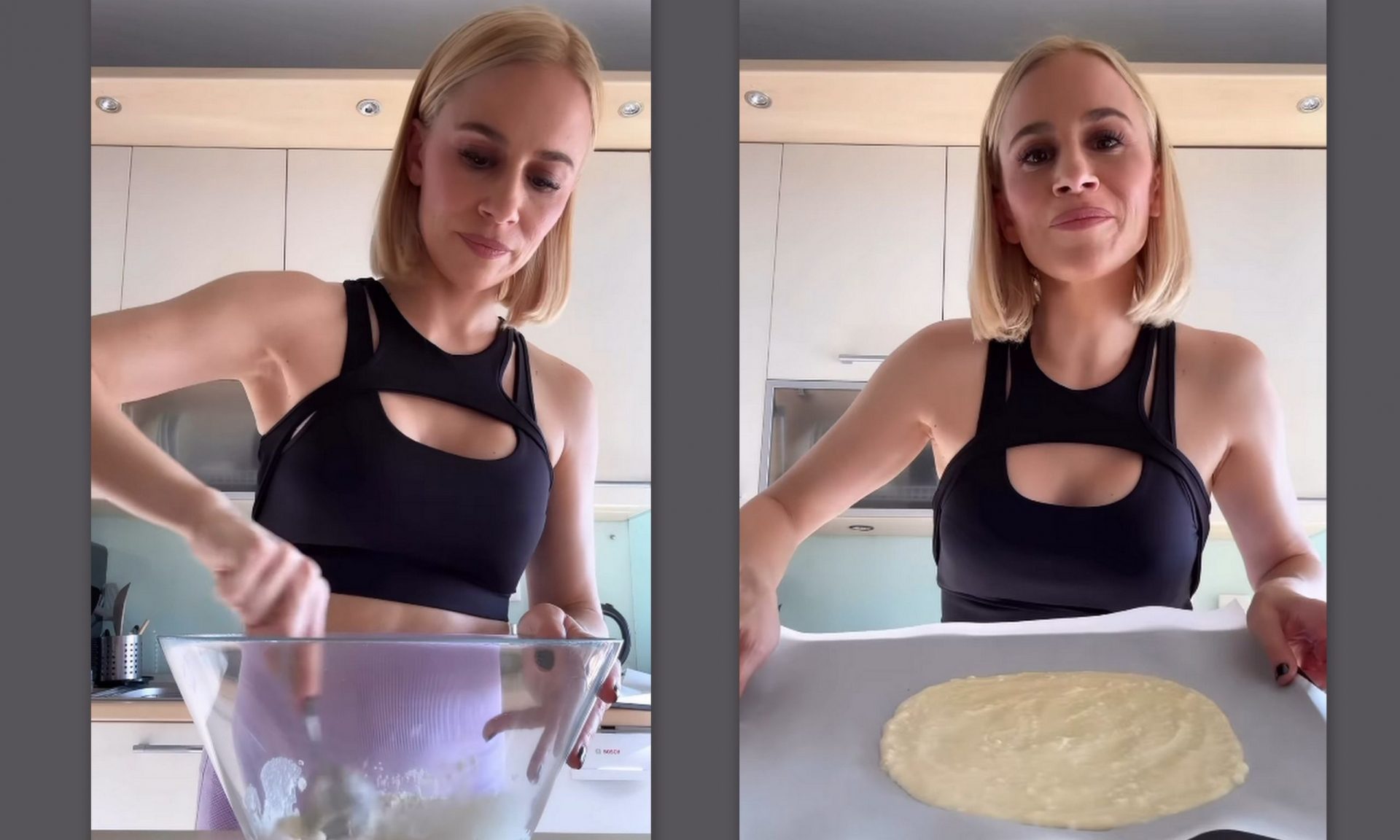 Η Νάντια Μπουλέ έφτιαξε την πιο εύκολη viral πρωτεϊνική πίτσα με την κόρη της & δίνει την συνταγή!