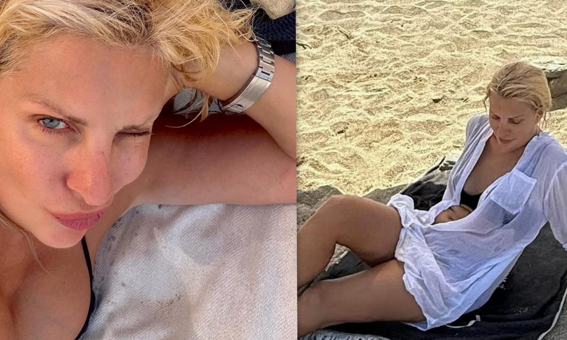 Ελένη Μενεγάκη: Μετά το μπάνιο της τρώει γκουρμεδιές κάτω από τη σκιά στα Άχλα - Απίθανες εικόνες