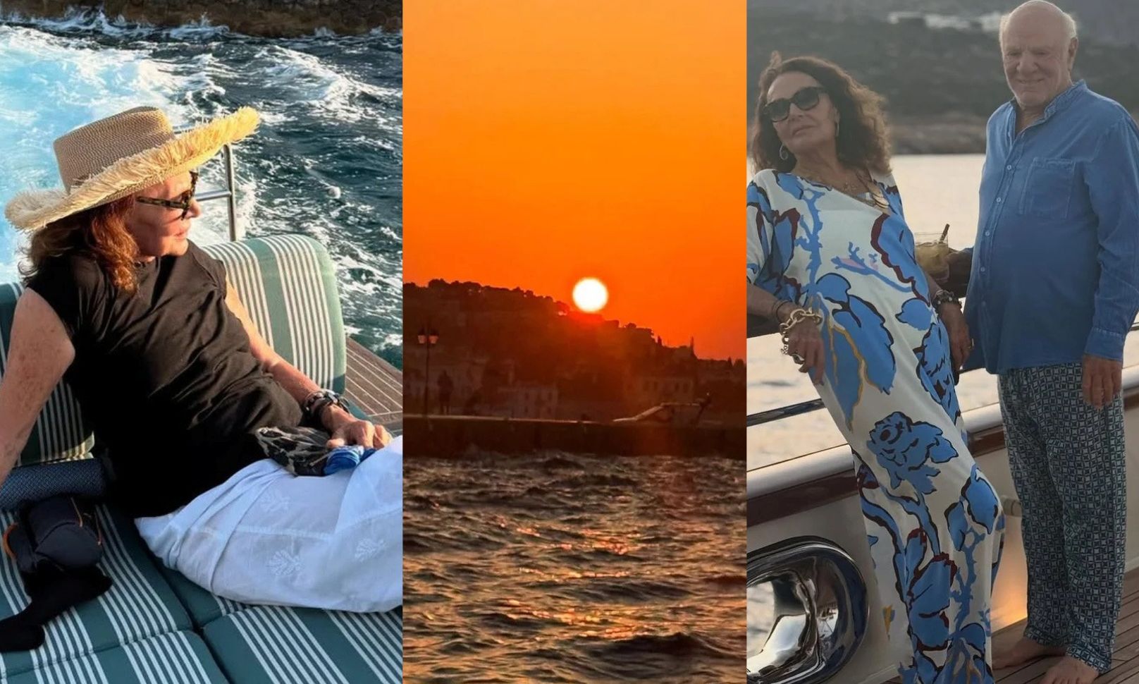 Diane von Furstenberg: Οι διακοπές στο Αιγαίο με τον Μάθιου Μακ Κόναχι & τα καρέ-ύμνος στο καλοκαίρι