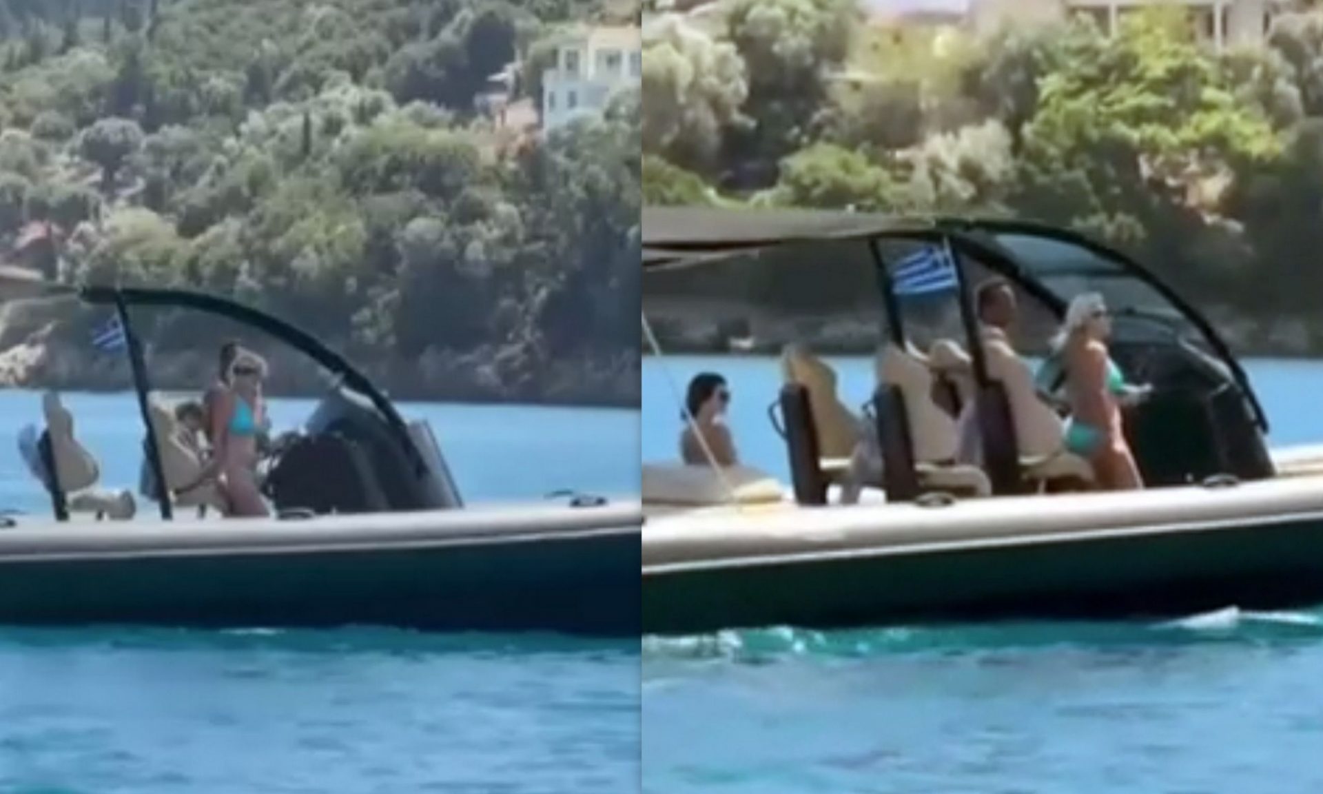 Ελένη Μενεγάκη: Με το σκάφος και τον Μάκη της στο Κιόνι της Ιθάκης!