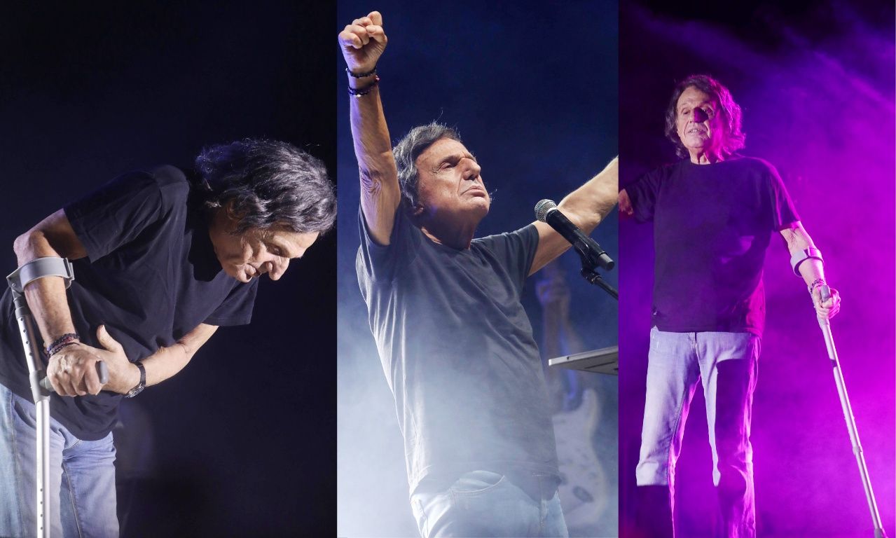 Βασίλης Παπακωνσταντίνου: Με πατερίτσα στη συναυλία του στο Ναύπλιο, μετά το ατύχημα