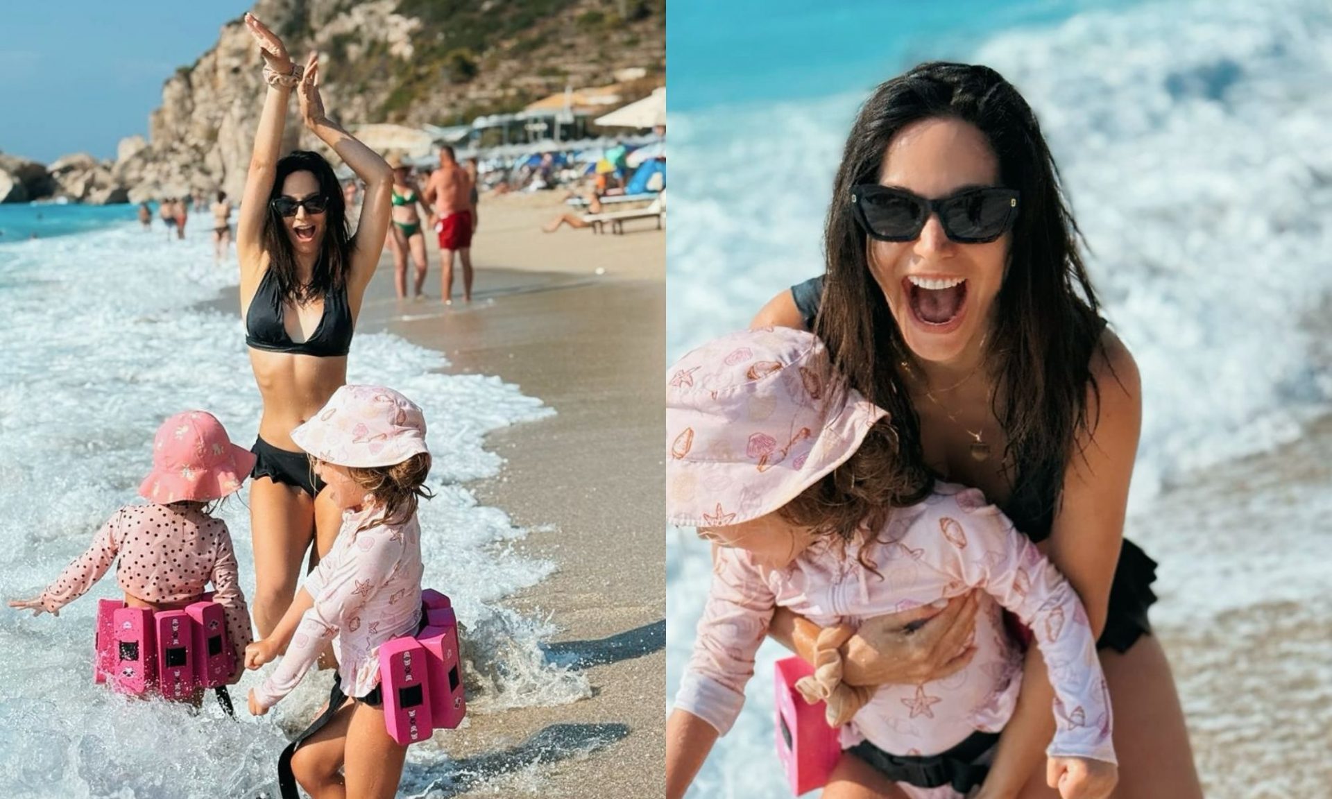Κατερίνα Γερονικολού: Καλοκαιρινές βουτιές & παιχνίδια με τις βαφτιστήρες της στη Λευκάδα