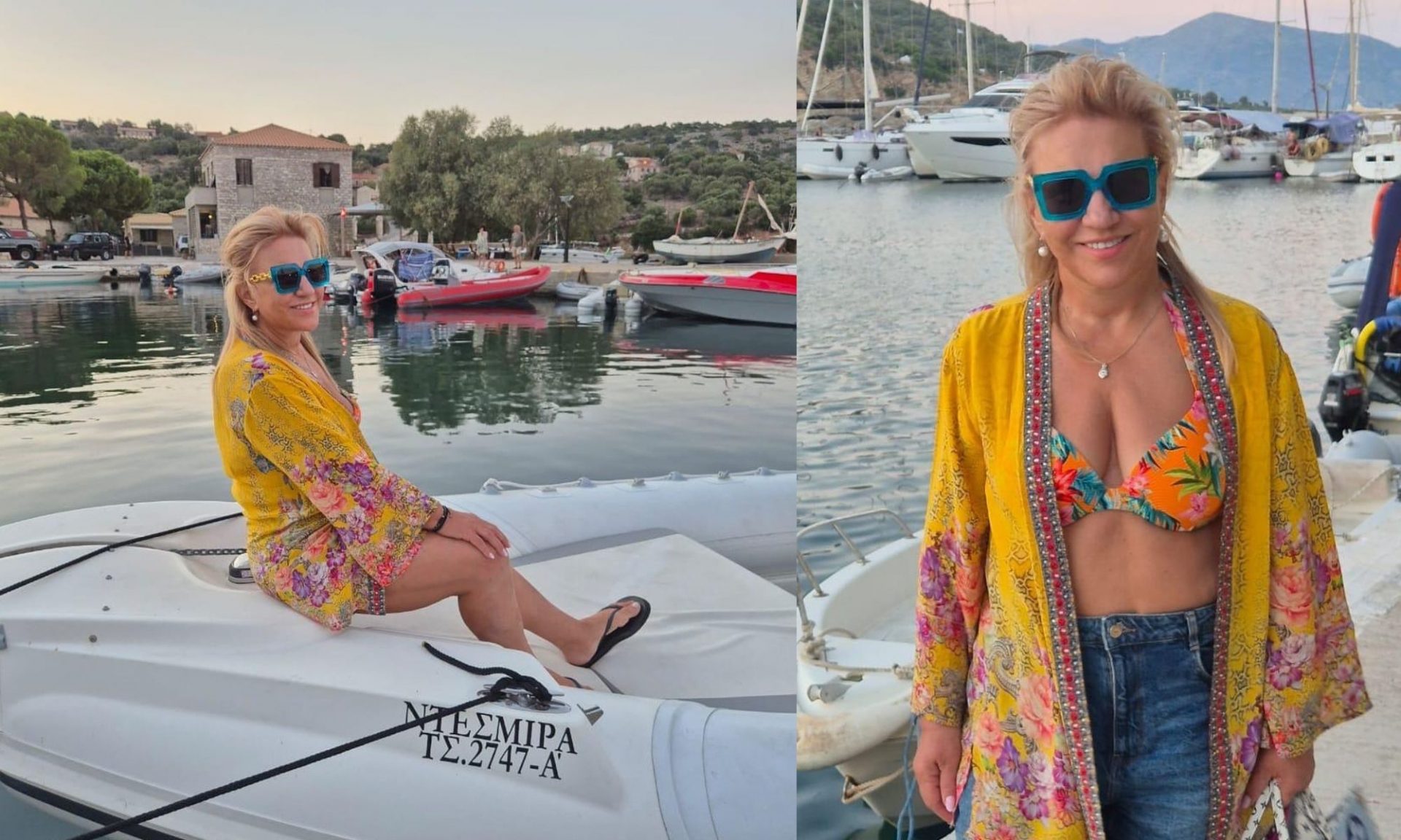 Δέσποινα Μοιραράκη: Σκαφάτες διακοπές στο Ιόνιο - Το floral μπικίνι & το απόλυτο καλοκαιρινό σκηνικό