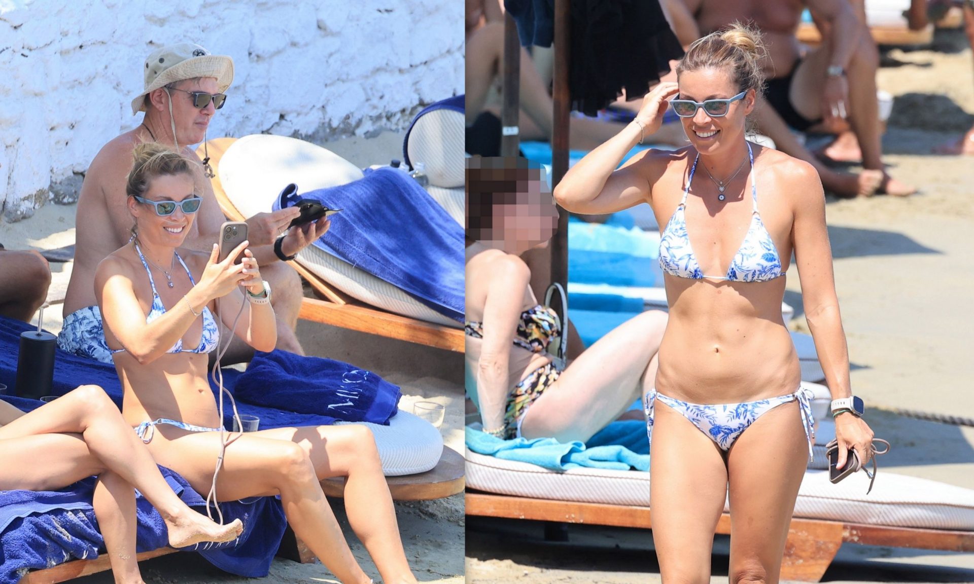 Μαριέττα Χρουσαλά: Με μπικίνι που αναδείκνυε τις τέλειες αναλογίες της, δίπλα στο κύμα, στη Μύκονο