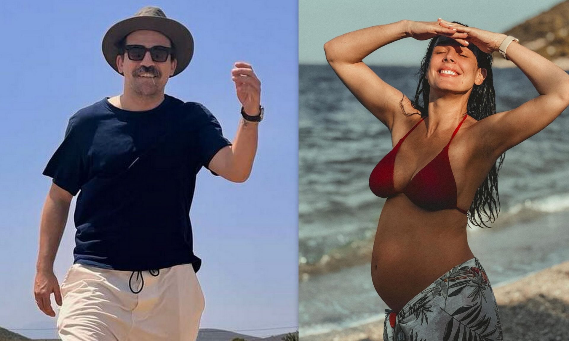 Τριανταφυλλίδου-Κουρής: Ευτυχισμένοι, λίγο πριν γίνουν γονείς - Το ηλιοβασίλεμα στο Σούνιο & οι φωτό