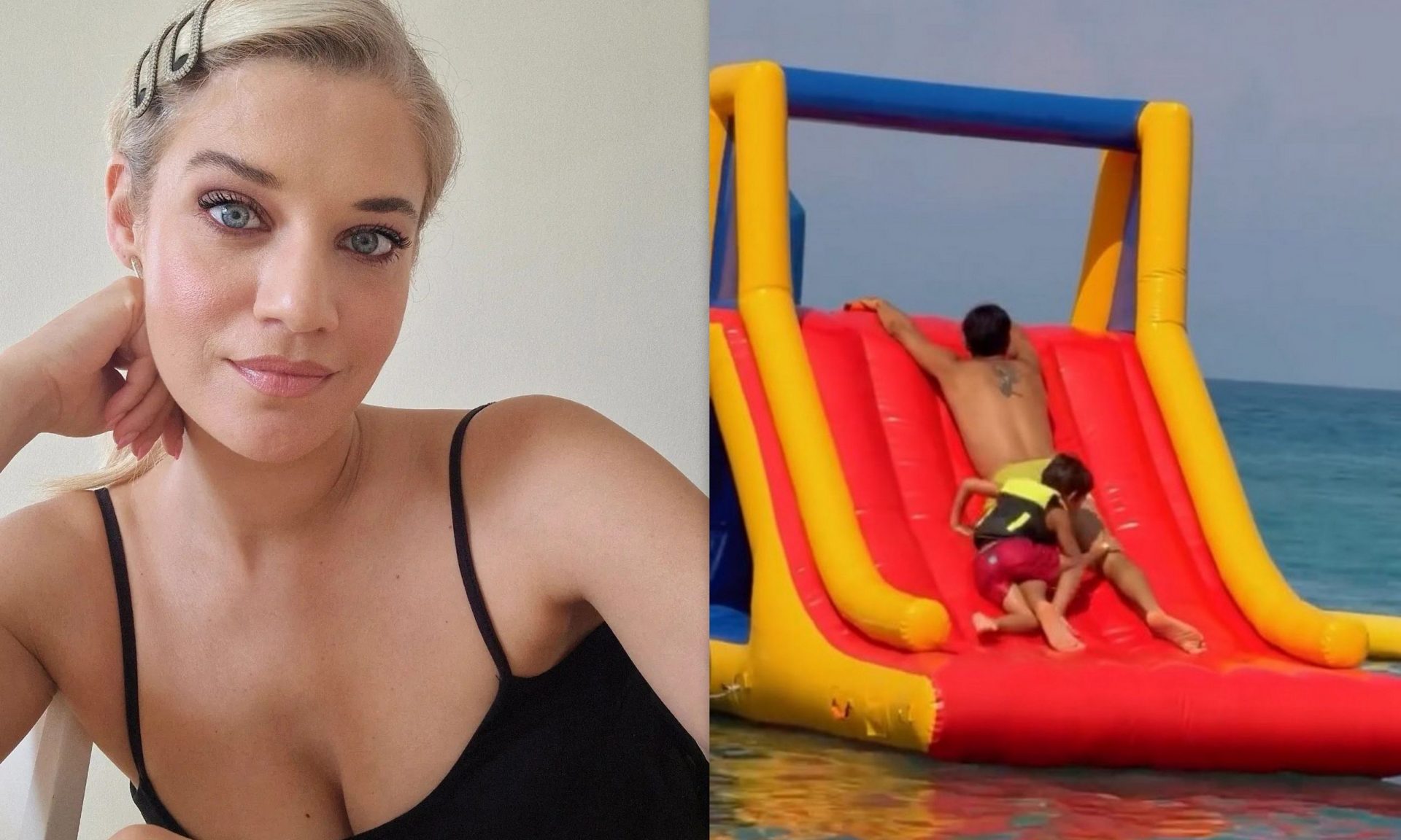 Τζένη Θεωνά: Με τον Δήμο Αναστασιάδη και τον γιο τους παίζουν στη θάλασσα