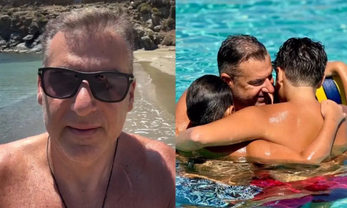 Γιώργος Λιάγκας: Οι βουτιές στους Παξούς με τους γιους του - Το βίντεο που ανέβασε