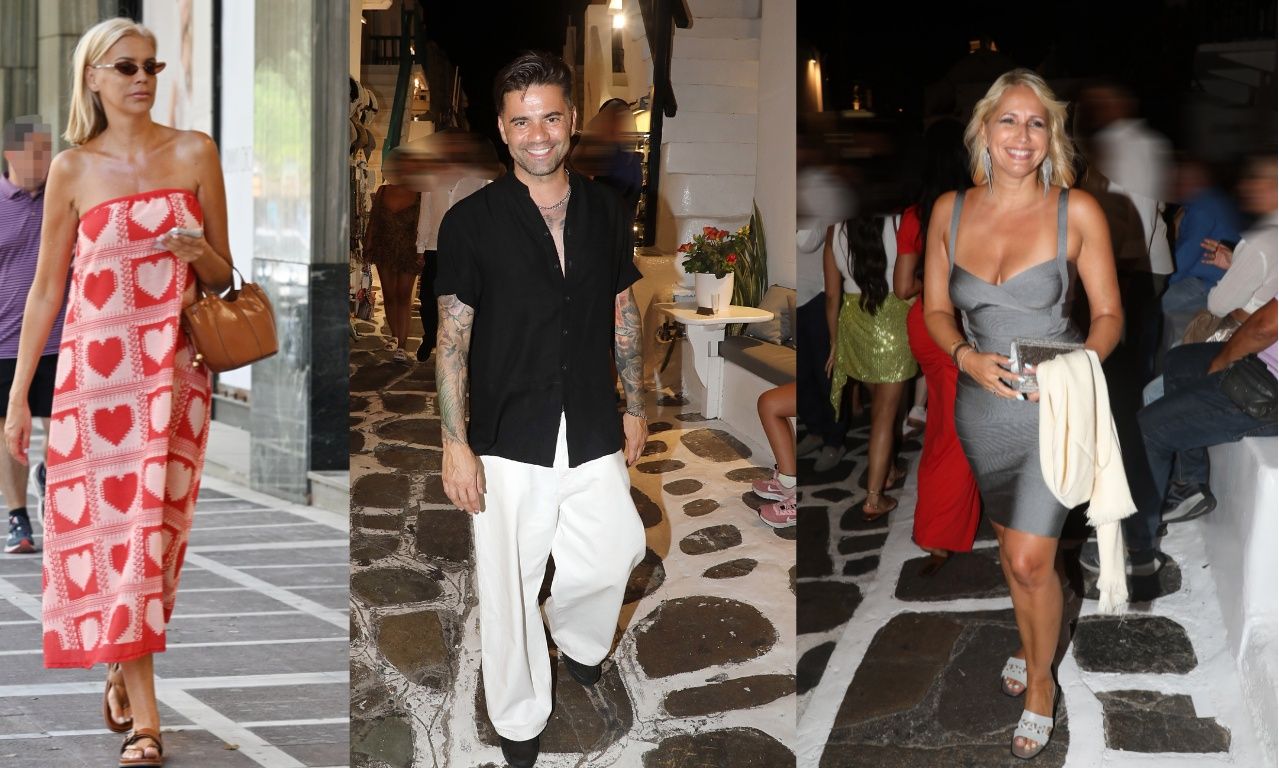 Οι διακοπές του Μαραντίνη στη Μύκονο, η σέξι Παπακωστοπούλου και το υπέροχο φόρεμα της Σταμάτη