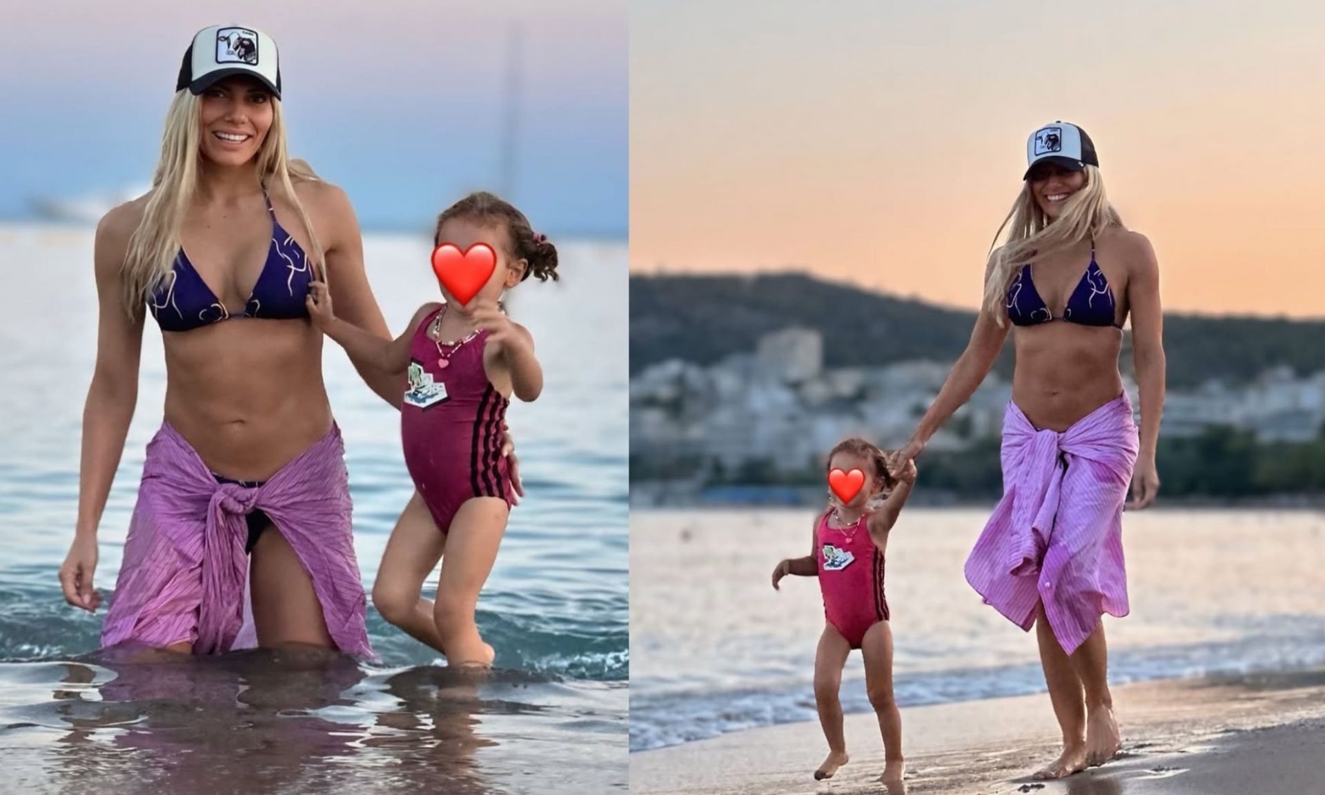 Ιωάννα Μαλέσκου: Μαμά & κόρη στις πιο τρυφερές στιγμές τους - Οι βουτιές & τα παιχνίδια στη θάλασσα!