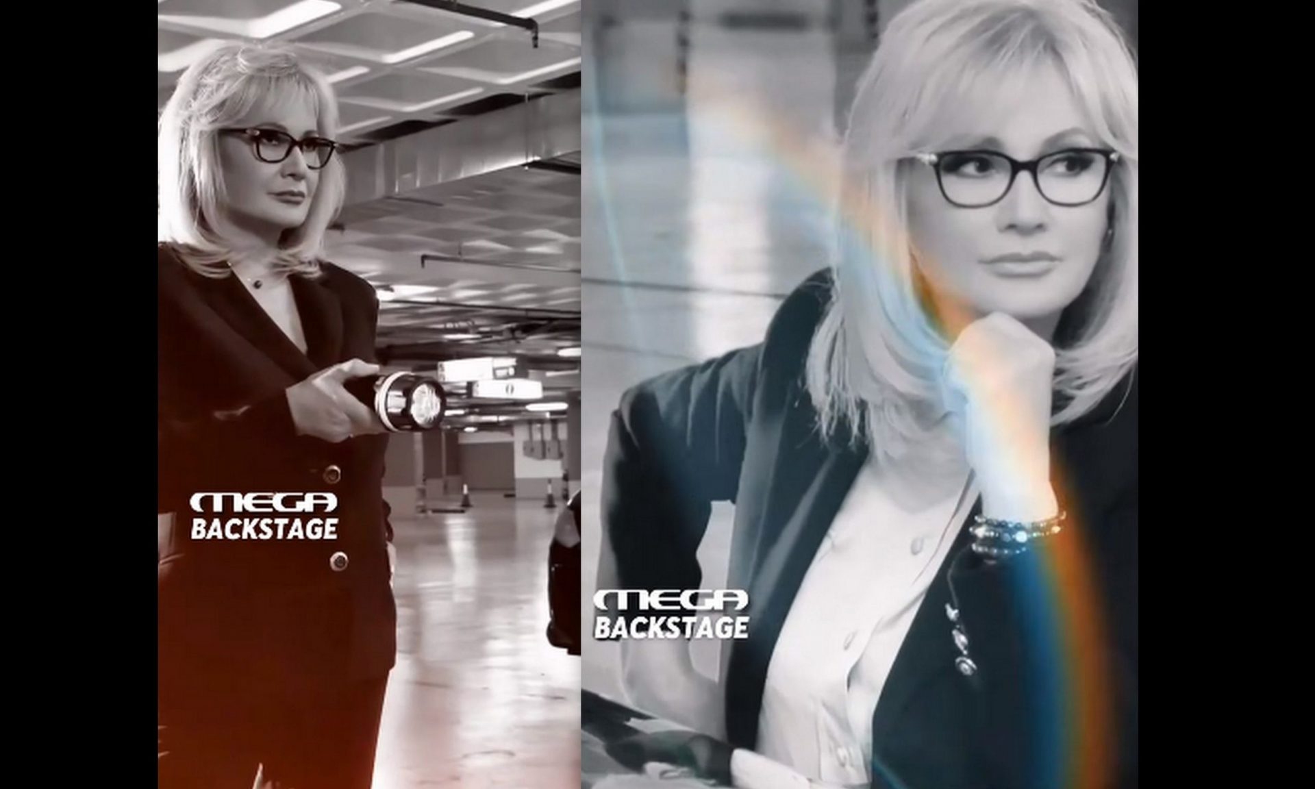 Η Αγγελική Νικολούλη στο πιο σκοτεινό set της καριέρας της και λάμπει ξανά - Backstage video