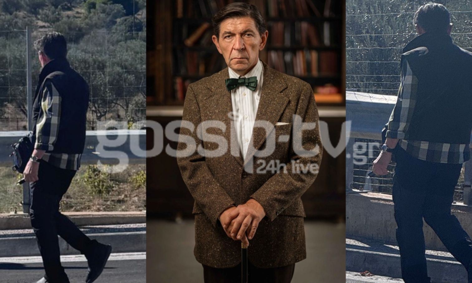 Αποκλειστικό-Paparazzi! Ο Γεράσιμος Σκιαδαρέσης έξω από τα στούντιο του «Grand Hotel» στην Κάντζα!